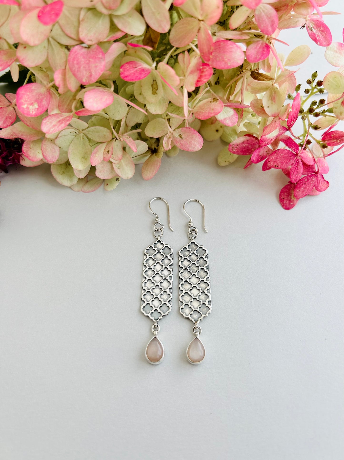 Patience Earrings with Peach Moonstone