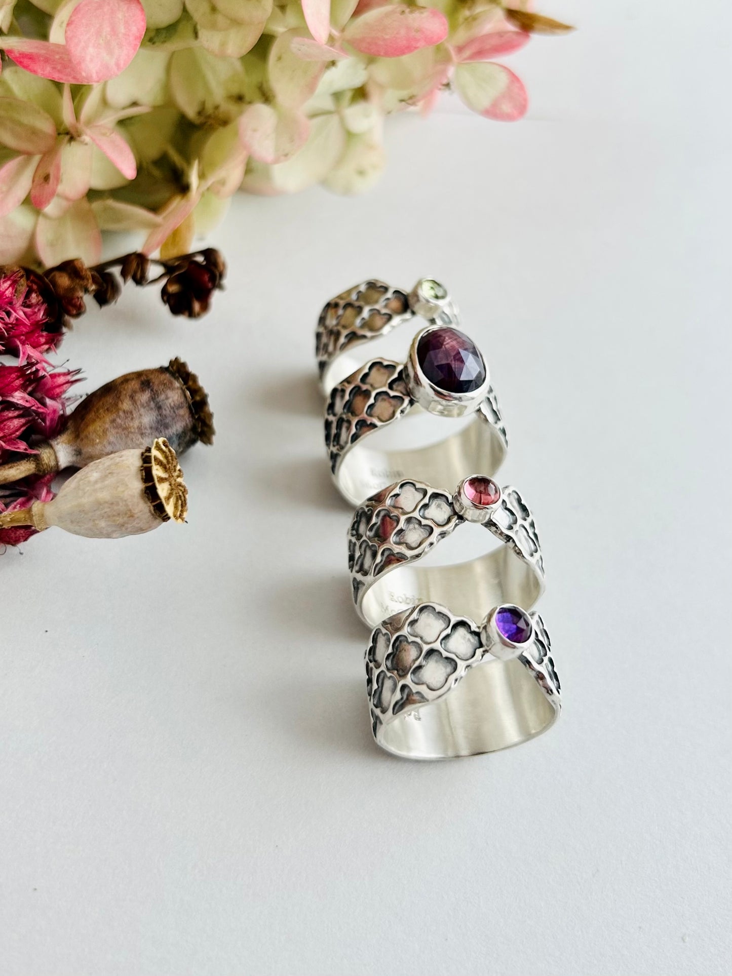 Patience Ring with Pink Tourmaline - Size 9.5