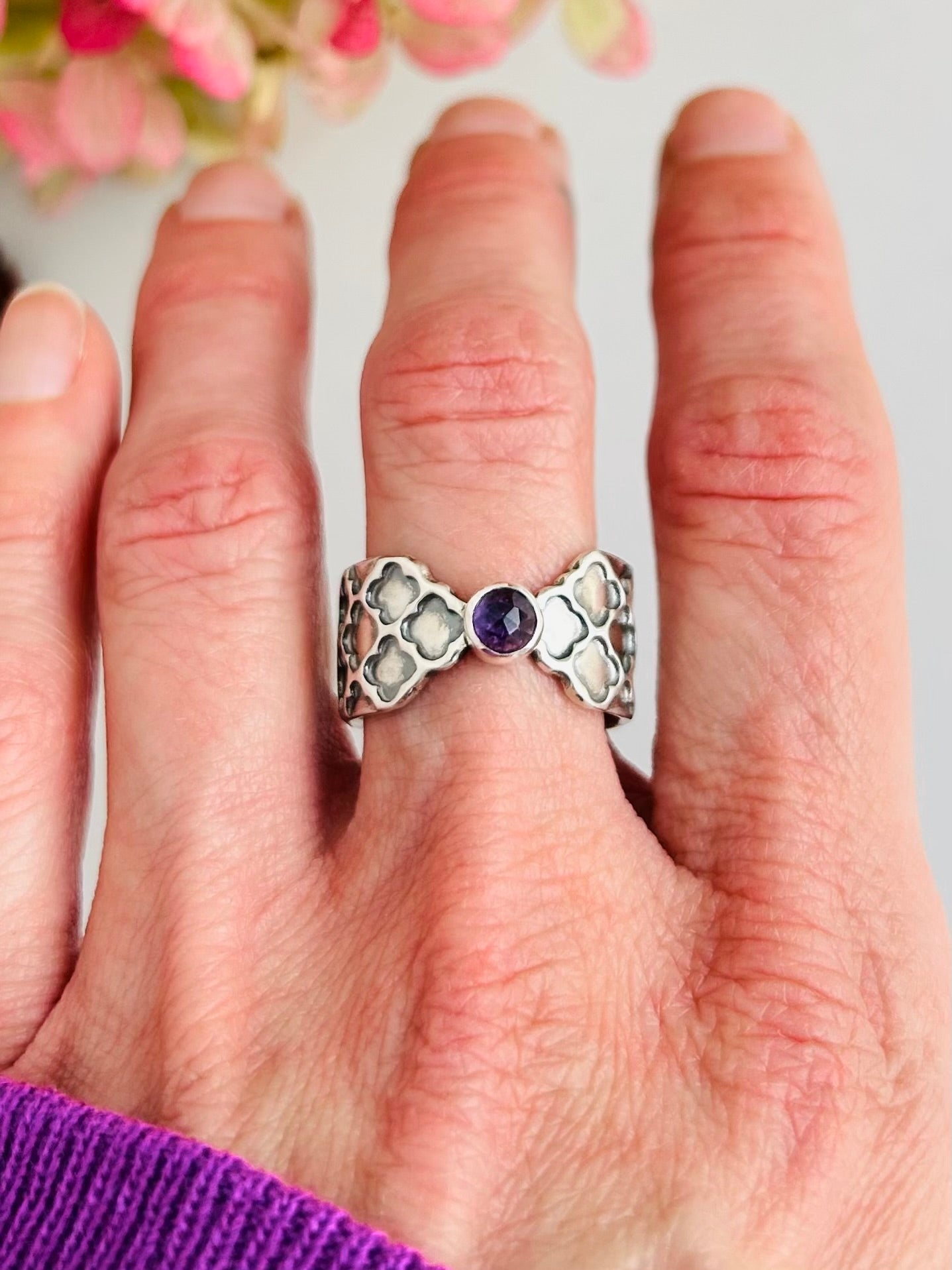 Patience Ring with Amethyst - Size 7.5