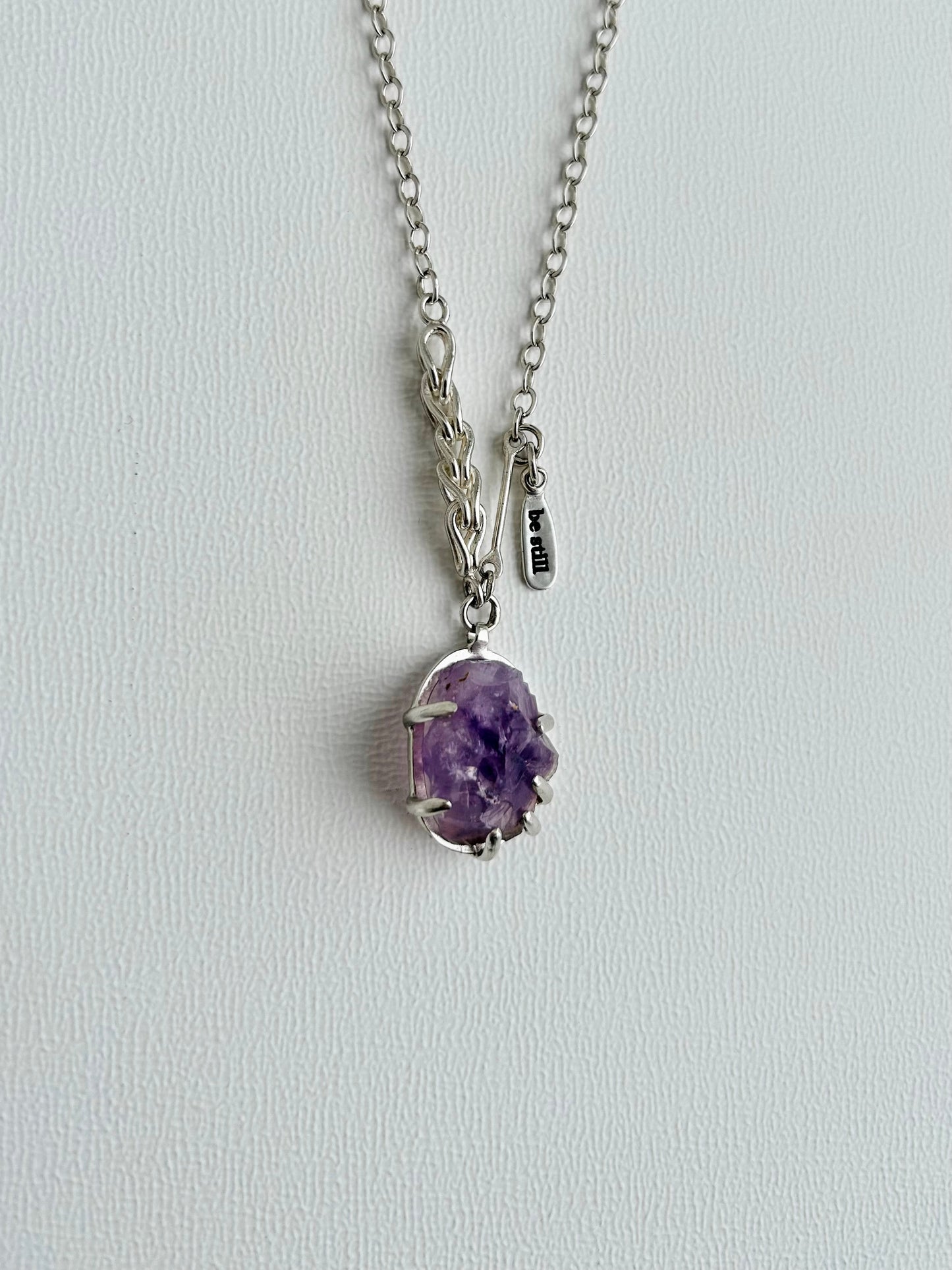 Be Still Necklace with Amethyst