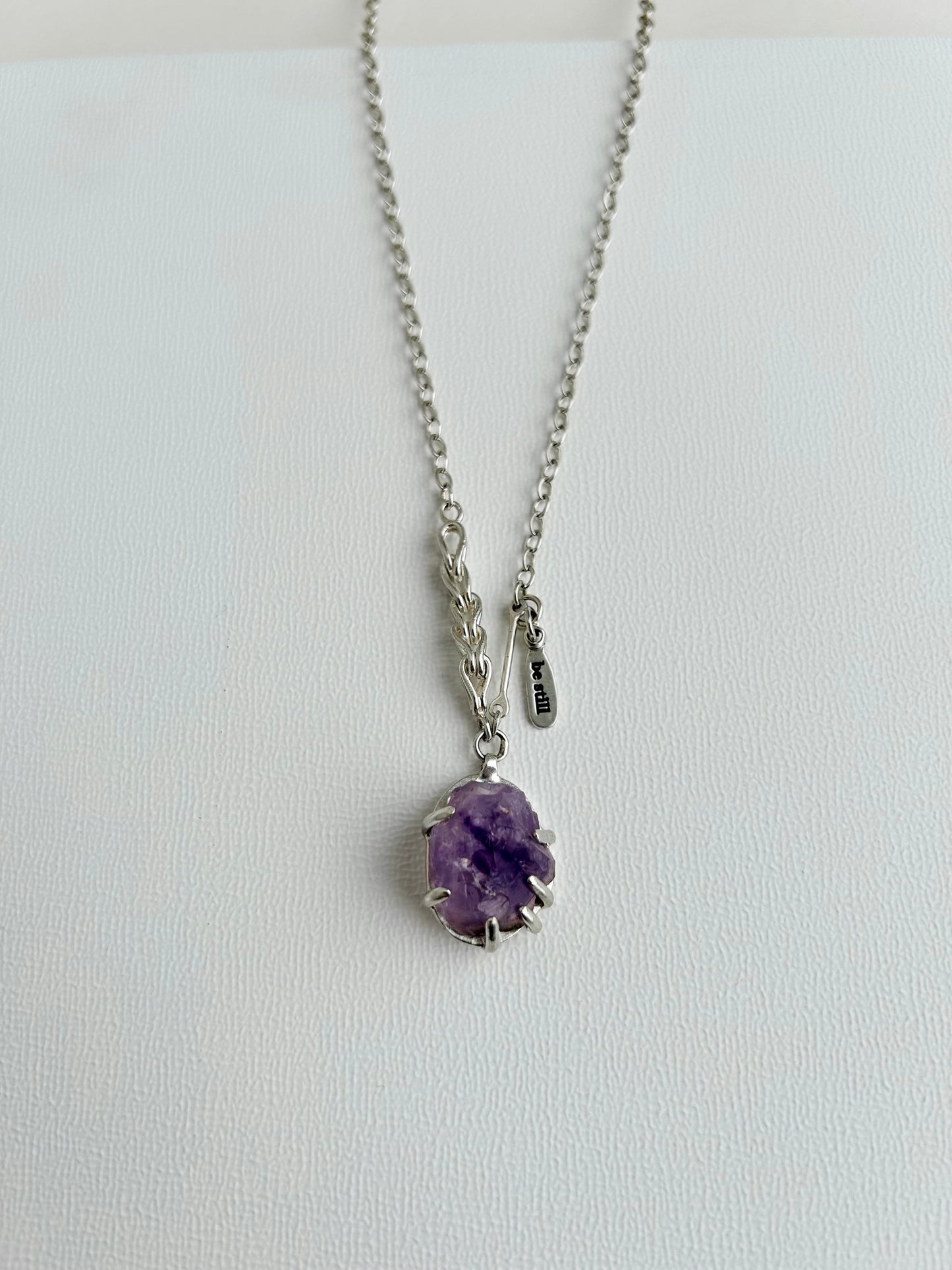 Be Still Necklace with Amethyst