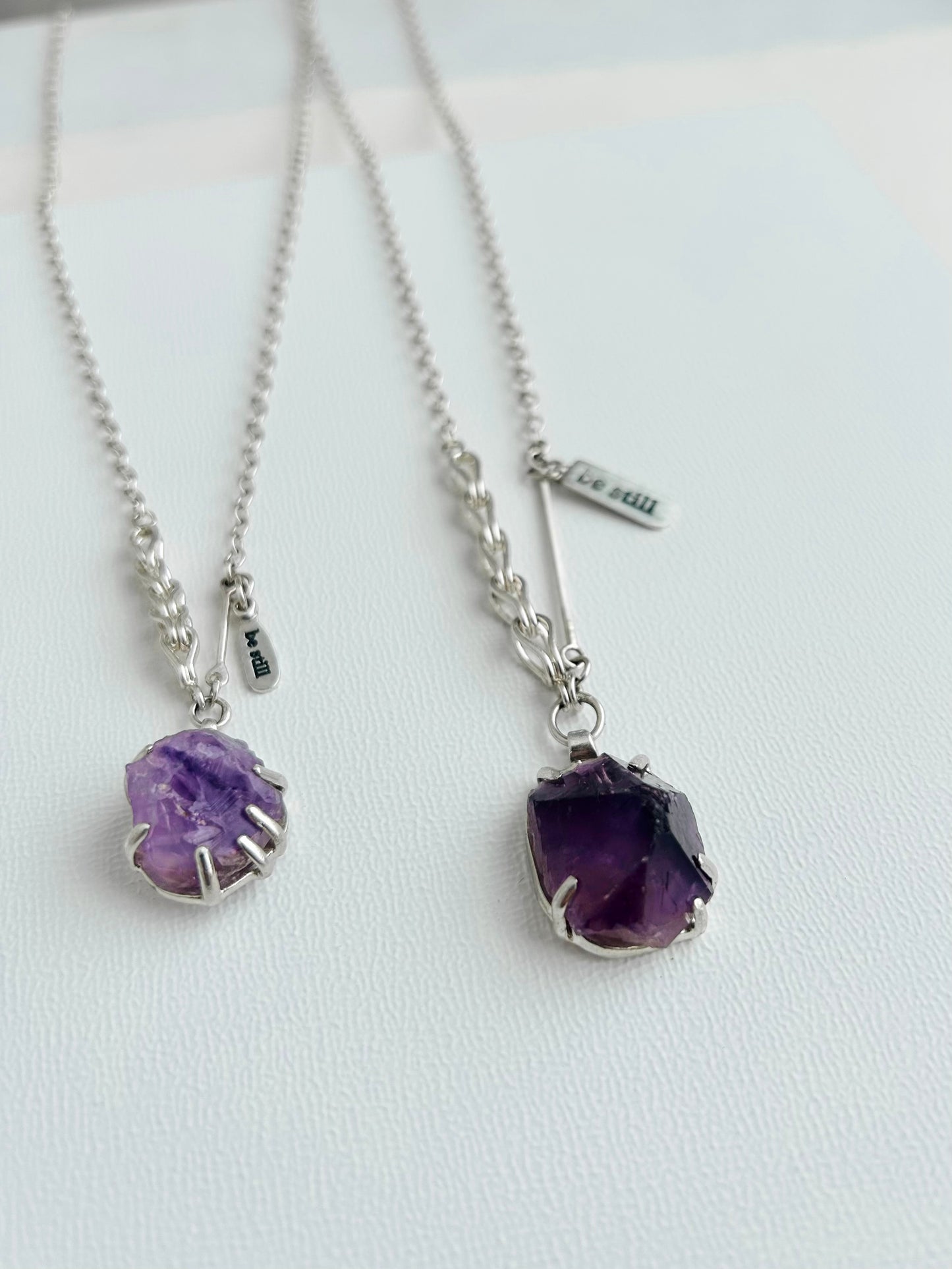 Be Still Necklace with Amethyst
