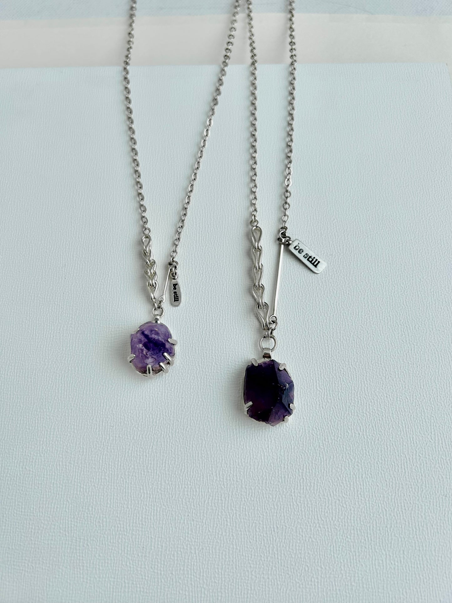 Be Still Necklace with Amethyst
