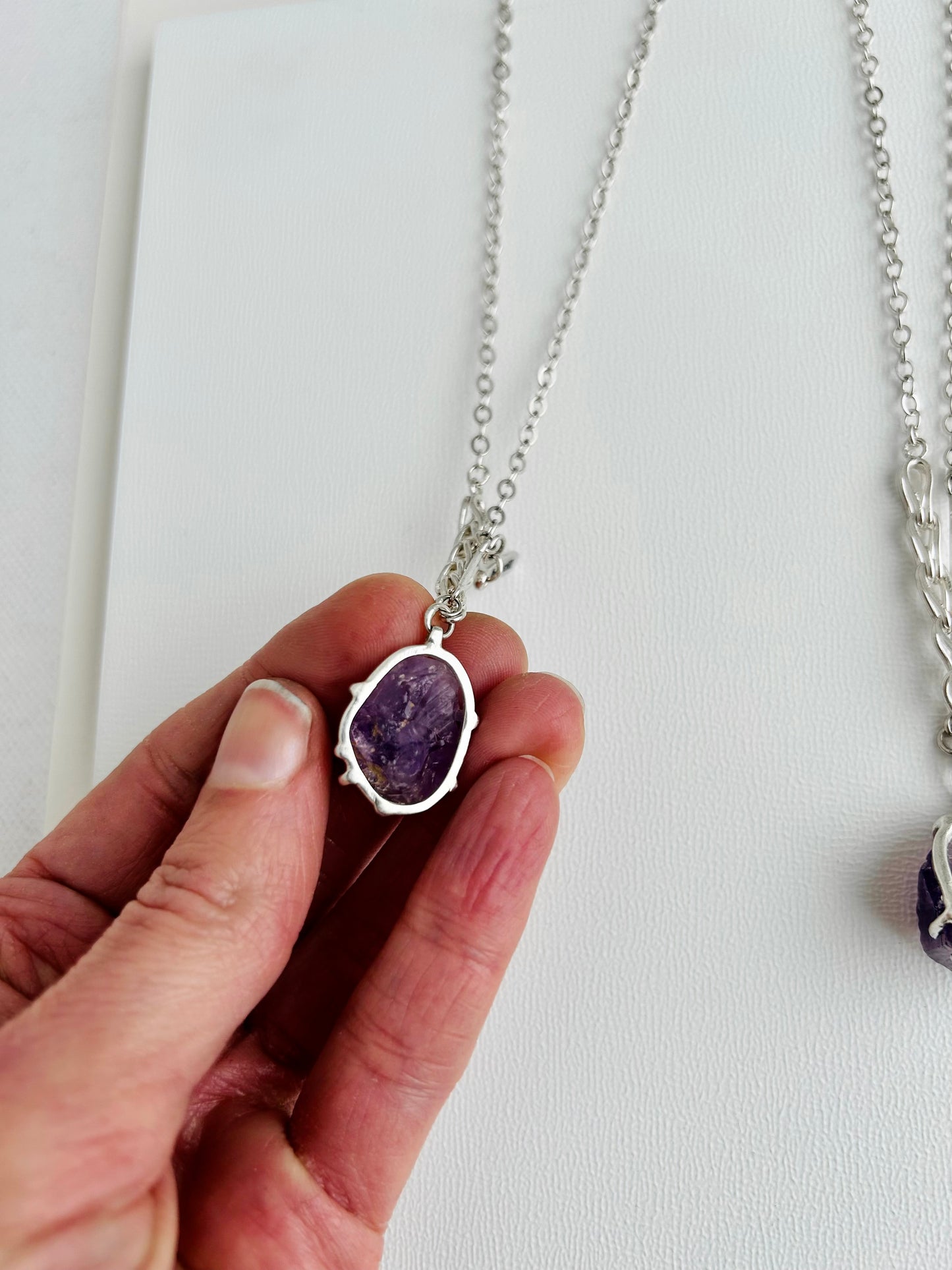 Be Still Necklace with Amethyst