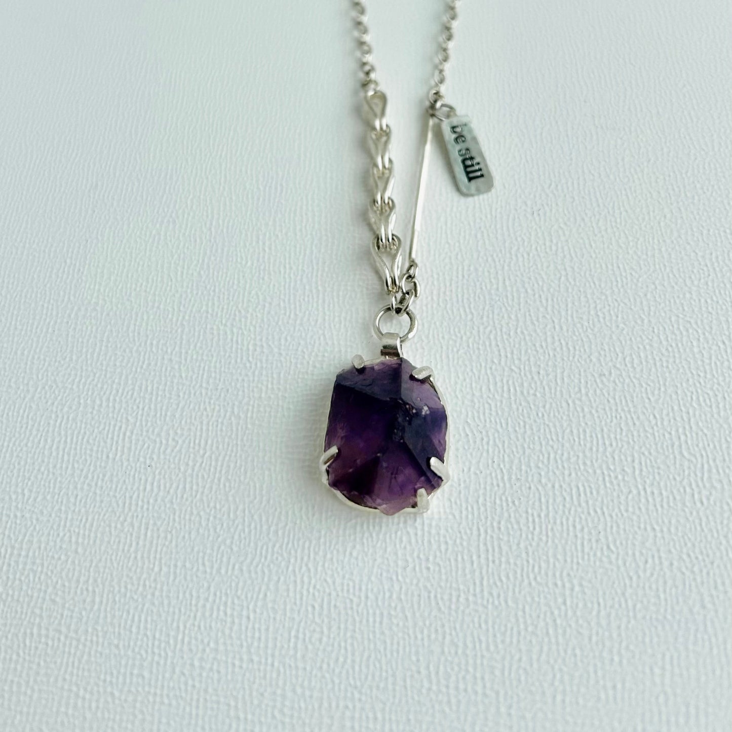 Be Still Necklace with Amethyst