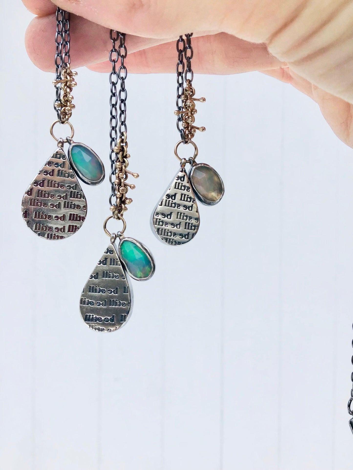 Be Still Necklace with Ethiopian Opal