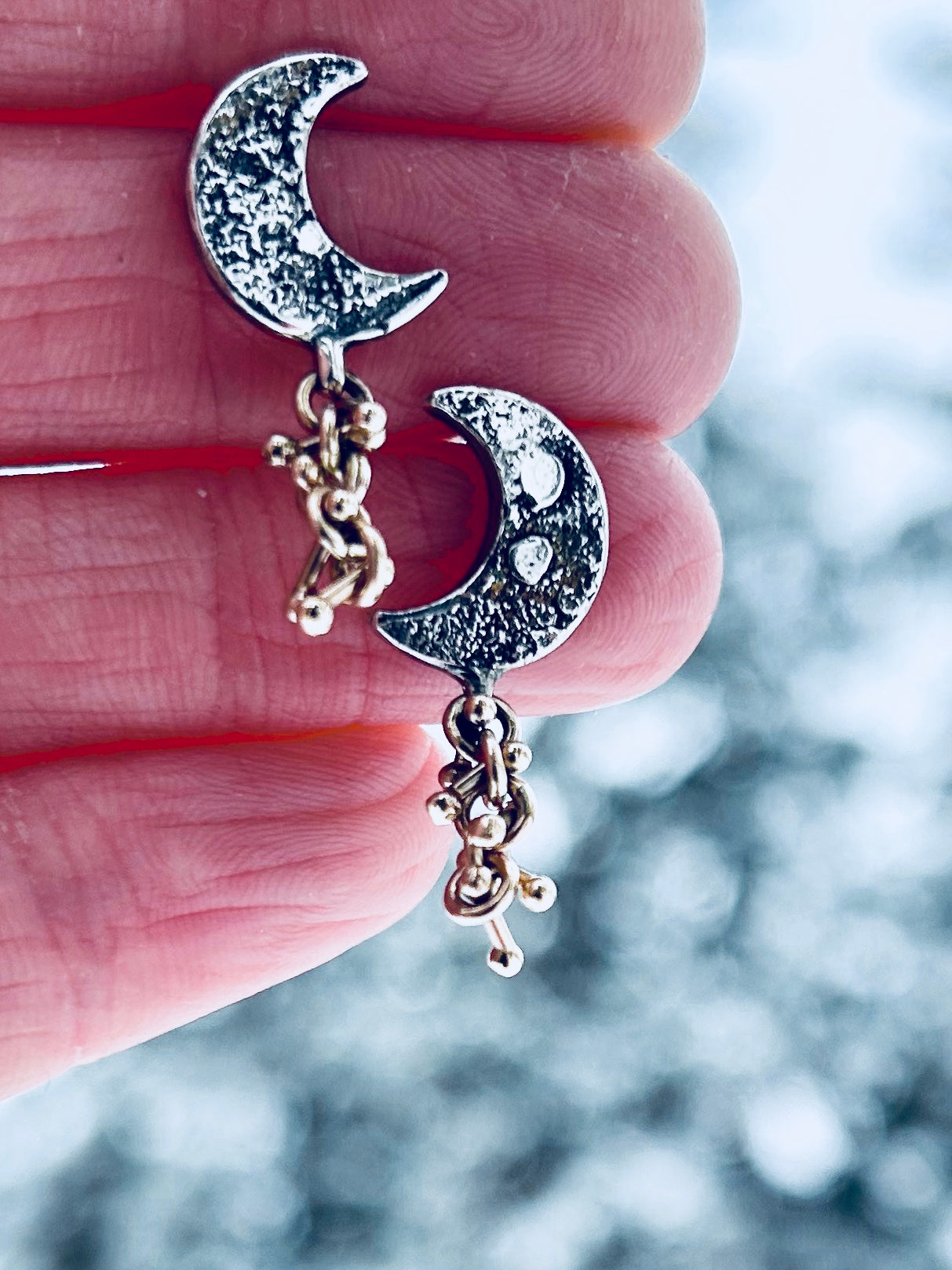 Luna & Aurora Mixed Metal Post Earrings