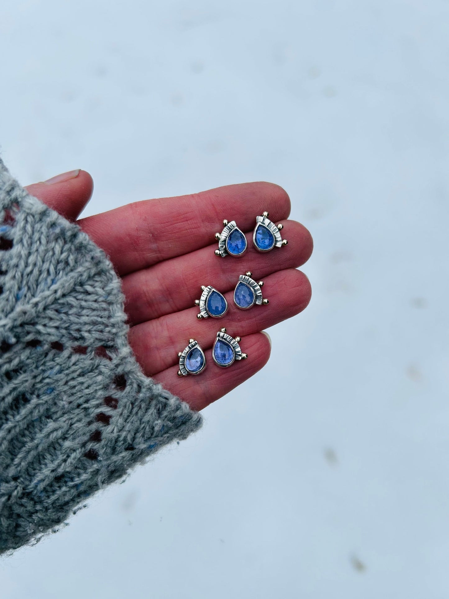 The Maiden Earrings with Tanzanite