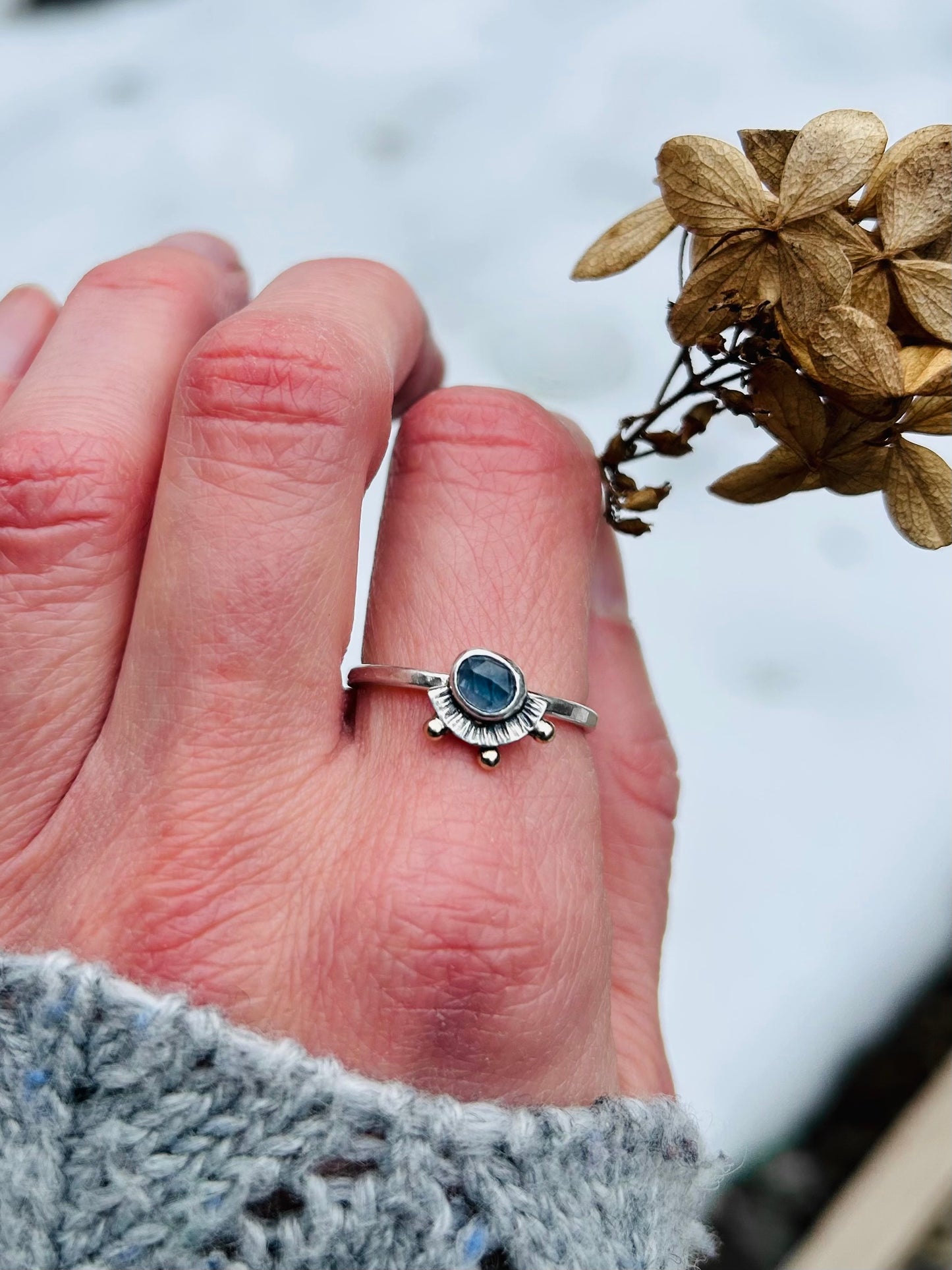 The Maiden Ring with Sapphire - Size 8.5