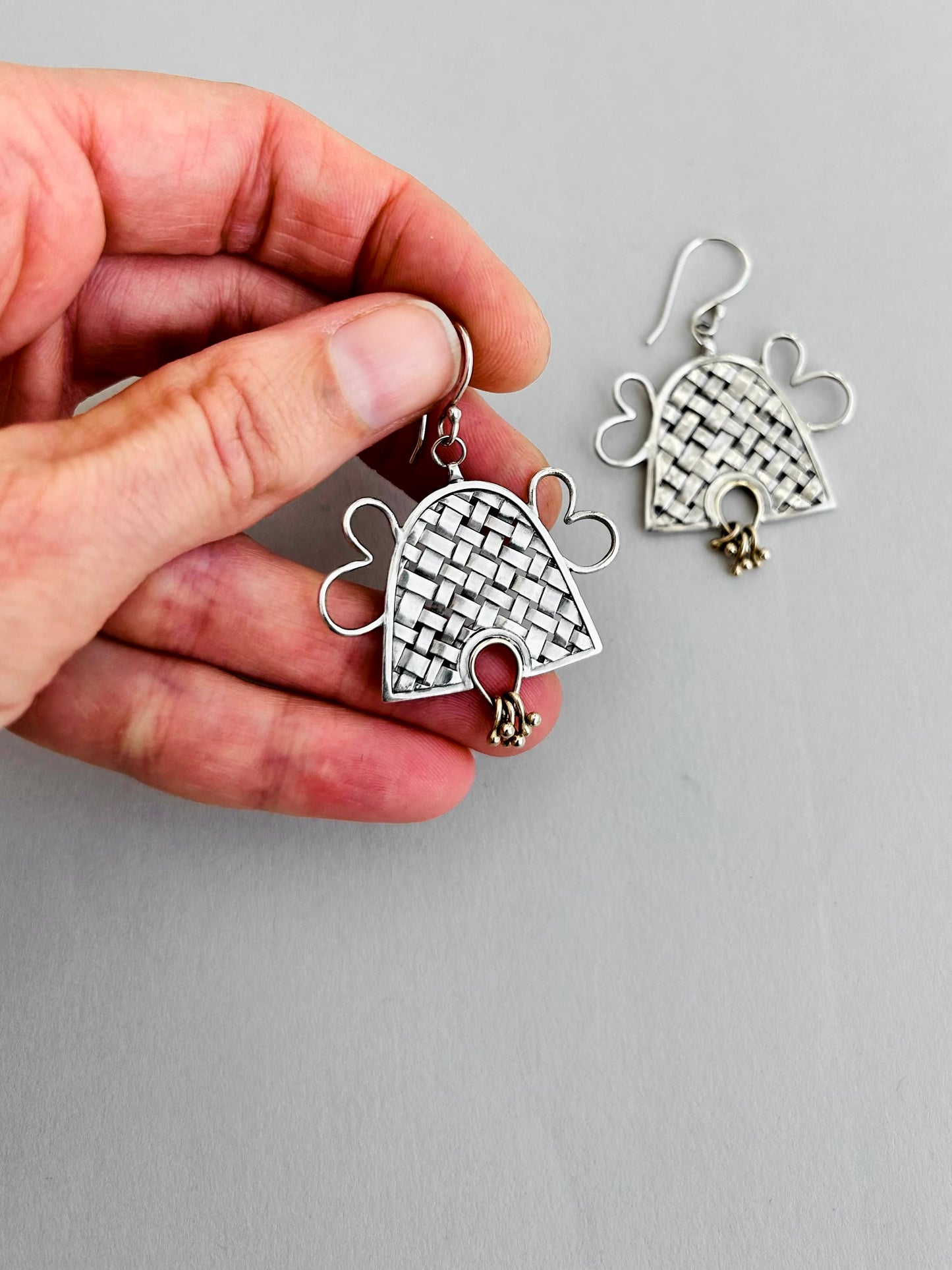 Bee Hive Earrings with Wings