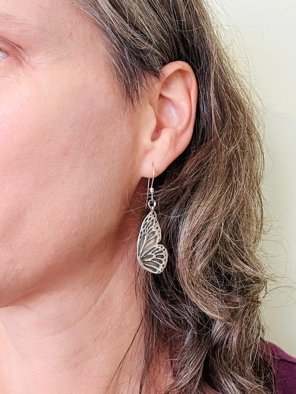 Monarch Butterfly Wing Earrings