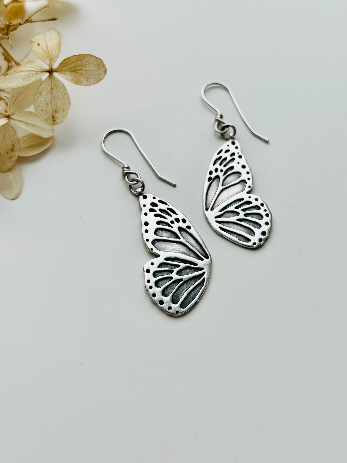 Monarch Butterfly Wing Earrings