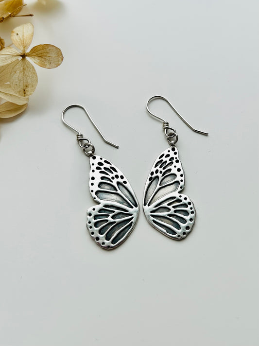 Monarch Butterfly Wing Earrings